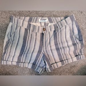 Old Navy Blue and White Striped Shorts